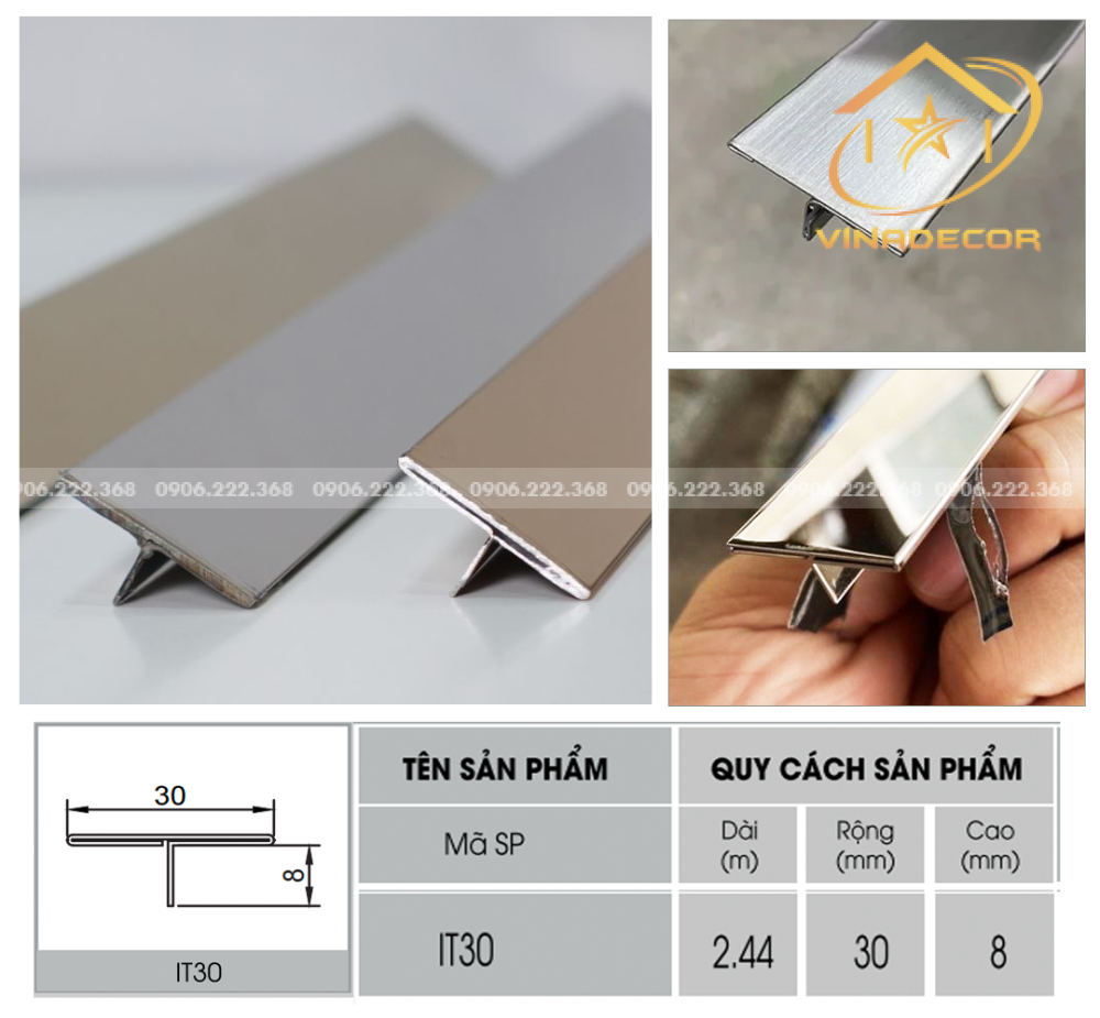 NẸP T30 INOX