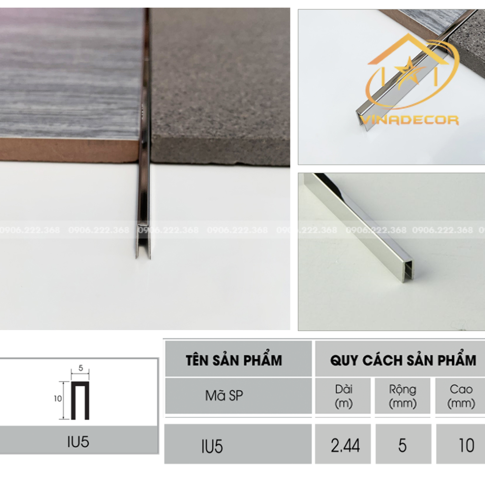 NẸP U5 INOX