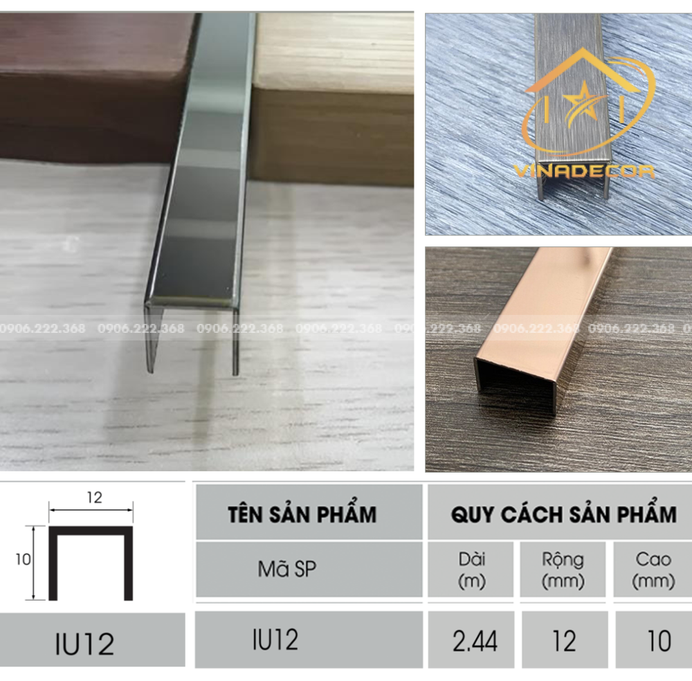 NẸP U12 INOX