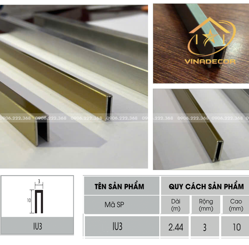 NẸP U3 INOX